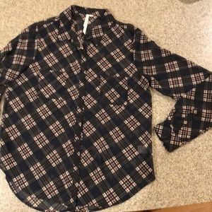 - Bellatrix long sleeve plaid blouse